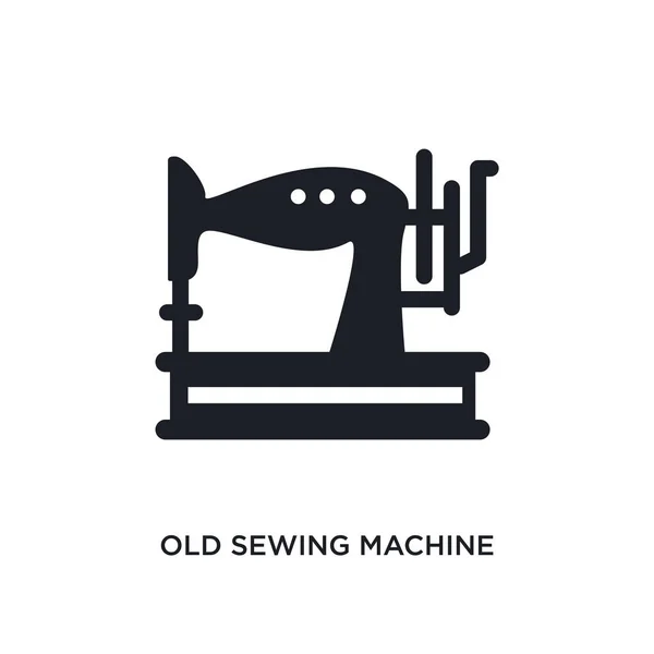 Old Sewing Machine Isolated Icon Simple Element Illustration Sew Concept — Stock Vector
