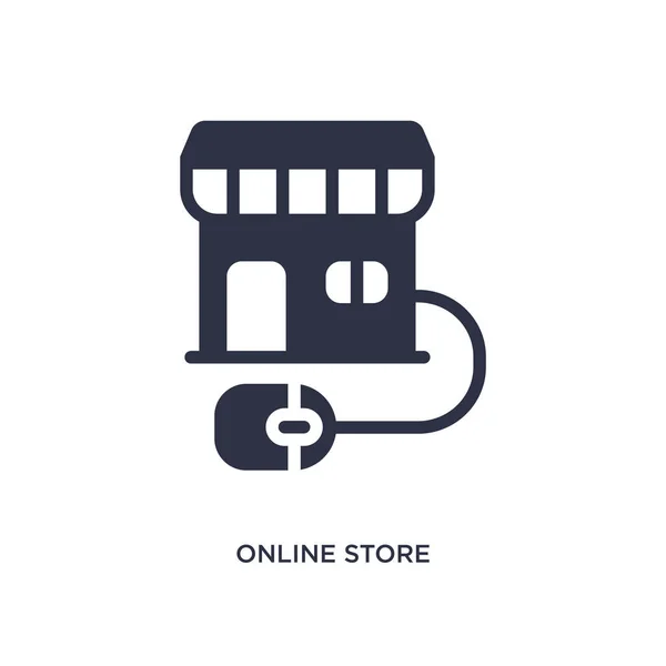 Icono Tienda Online Elemento Simple Ilustración Del Concepto Marketing Diseño — Vector de stock