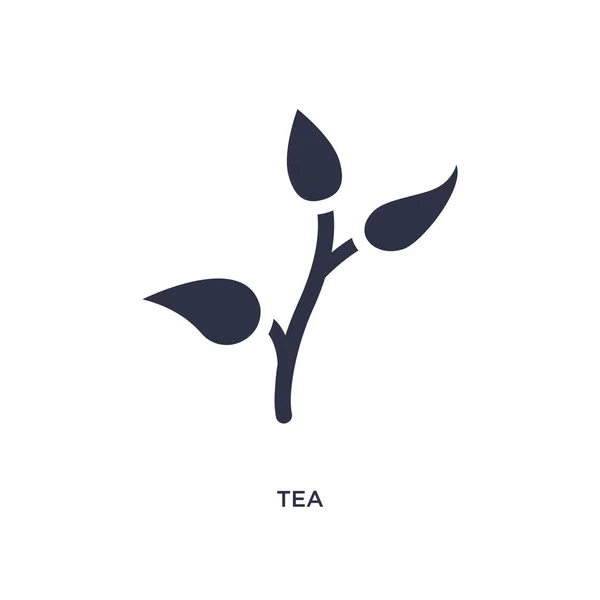 Çay Simgesi Doğa Kavramı Basit Eleman Illüstrasyon Beyaz Arka Planda — Stok Vektör