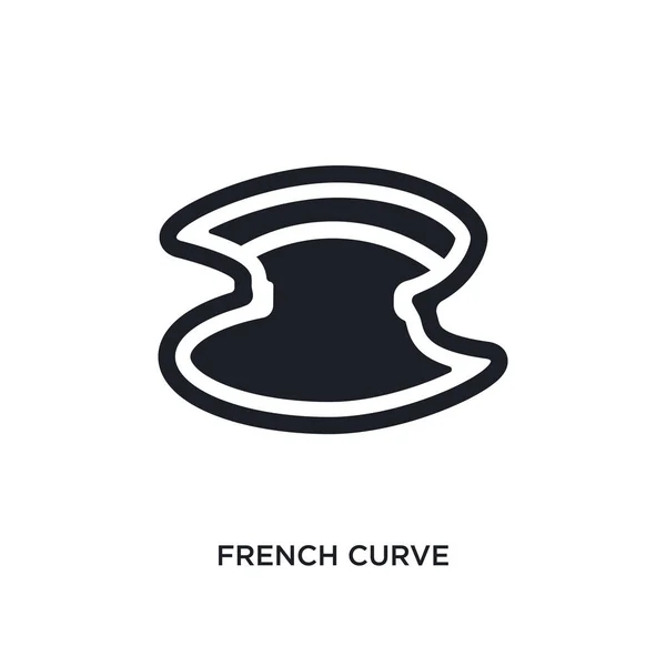 French Curve Isolated Icon Simple Element Illustration Sew Concept Icons — Stock Vector