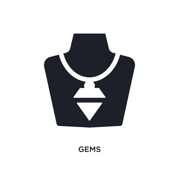 Gems isolated icon. simple element illustration from luxury conc — Stock Vector