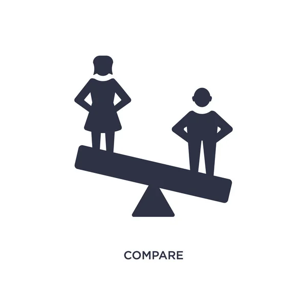 Comparar Ícone Ilustração Simples Conceito Recursos Humanos Comparar Design Símbolo — Vetor de Stock