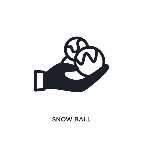 Bola Nieve Icono Aislado Ilustración Simple Elemento Los Iconos Concepto — Vector de stock