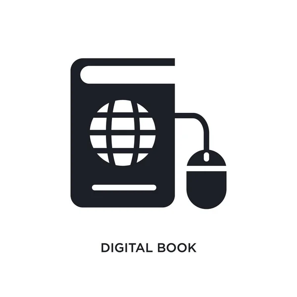 Libro Digitale Icona Isolata Illustrazione Semplice Dell Elemento Dalle Icone — Vettoriale Stock