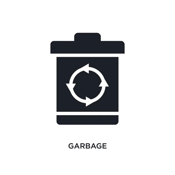 Ícone Lixo Isolado Ilustração Elemento Simples Ícones Conceito Limpeza Lixo — Vetor de Stock