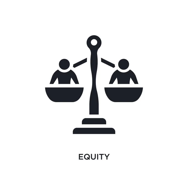Ícone Isolado Equidade Ilustração Elemento Simples Ícones Conceito Crowdfunding Projeto — Vetor de Stock