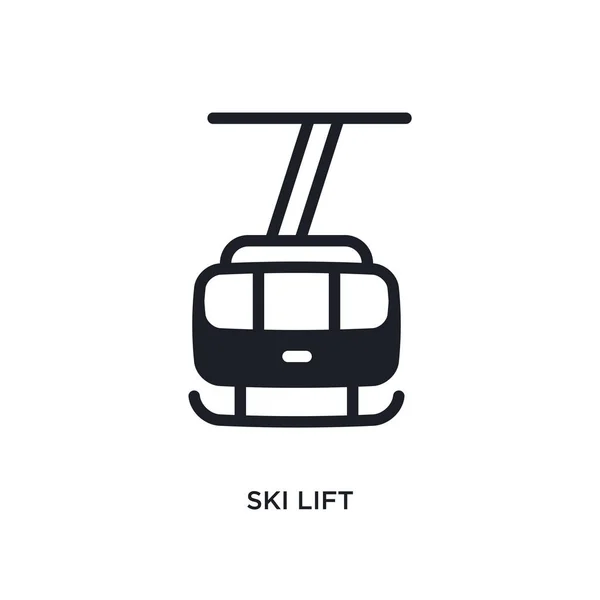 Ski Lift Icono Aislado Ilustración Simple Elemento Los Iconos Concepto — Archivo Imágenes Vectoriales