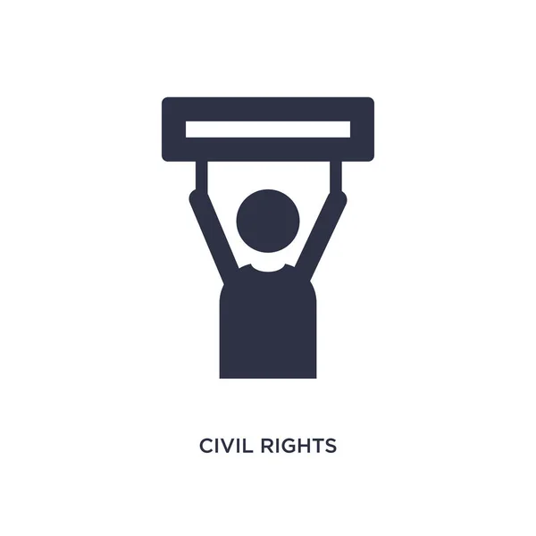 在白色背景的公民权利图标。简单的元素插画家 — 图库矢量图片