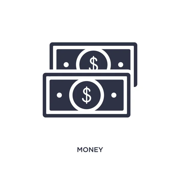 Pénz ikonra a fehér háttér előtt. Egyszerű elem illusztráció — Stock Vector