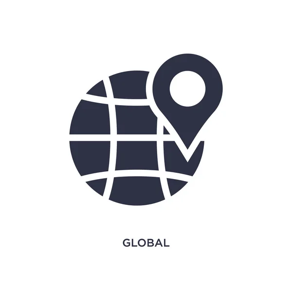 Globális disztribúciós ikonra a fehér háttér előtt. Egyszerű elem beteg — Stock Vector
