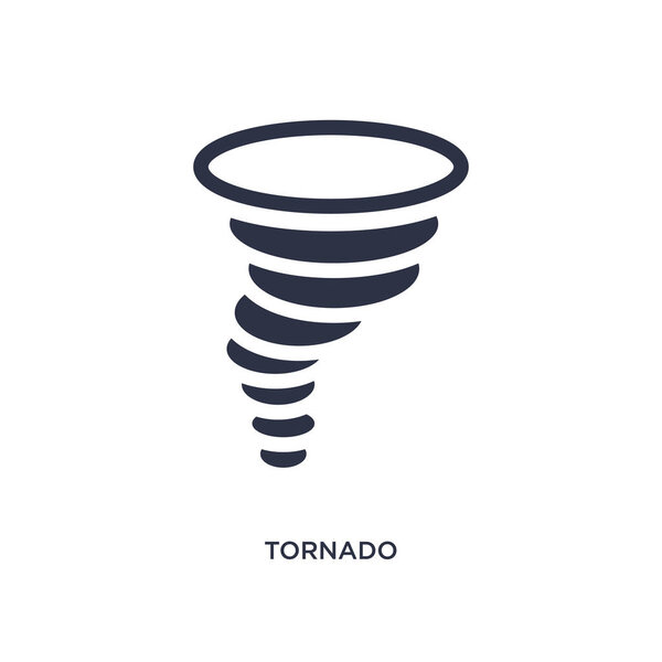 tornado isolated icon. Simple element illustration from weather concept. tornado editable logo symbol design on white background. Can be use for web and mobile.