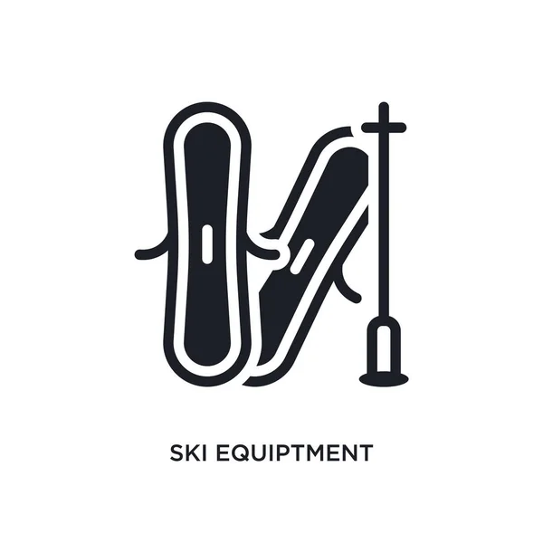 Ski Equiptment Geïsoleerde Pictogram Eenvoudig Element Met Illustratie Uit Winter — Stockvector