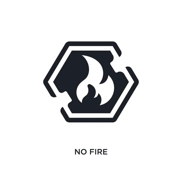 Sin Fuego Icono Aislado Ilustración Elementos Simples Iconos Conceptos Signos — Archivo Imágenes Vectoriales