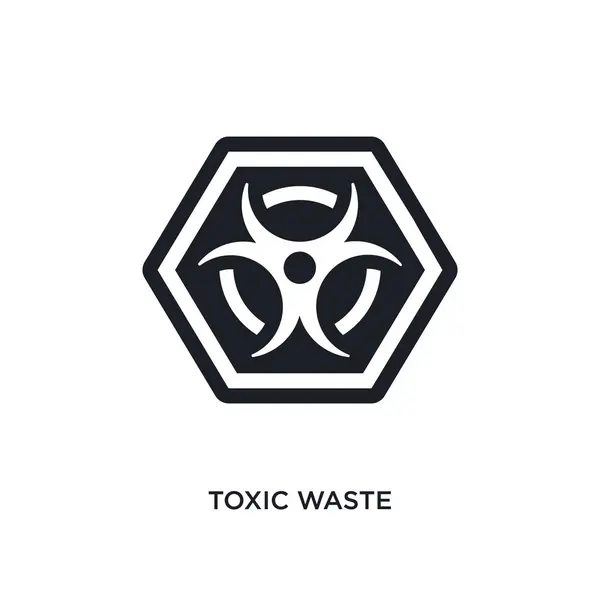 Toxický Odpad Izolované Ikona Jednoduchý Prvek Ilustrace Značky Koncept Ikony — Stockový vektor