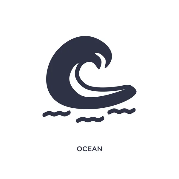 Oceánu Izolované Ikona Jednoduchý Prvek Obrázku Letní Konceptu Ocean Design — Stockový vektor