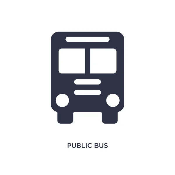 Icono de autobús público sobre fondo blanco. Elemento simple ilustración — Vector de stock