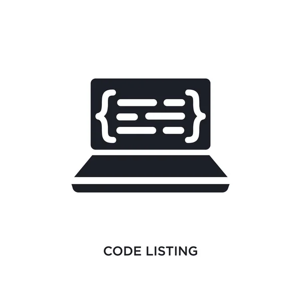 Código Listado Icono Aislado Ilustración Elementos Simples Iconos Concepto Programación — Archivo Imágenes Vectoriales