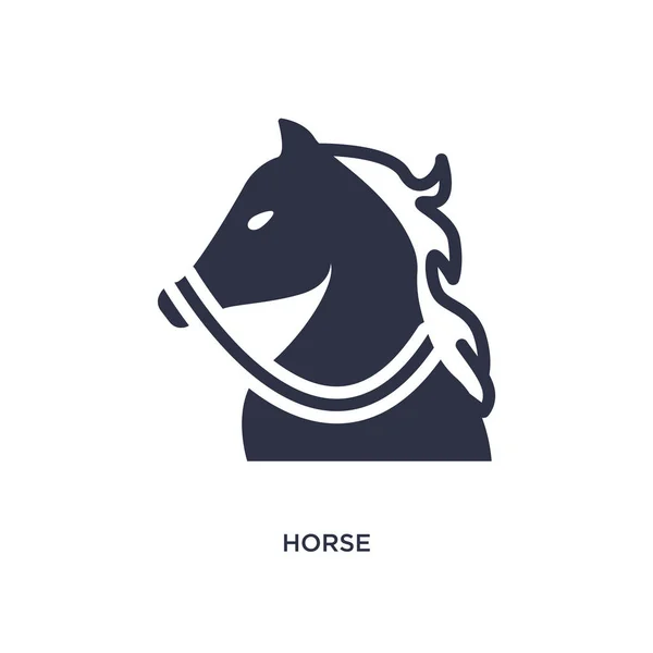 Horse icon on white background. Simple element illustration from — Stock Vector