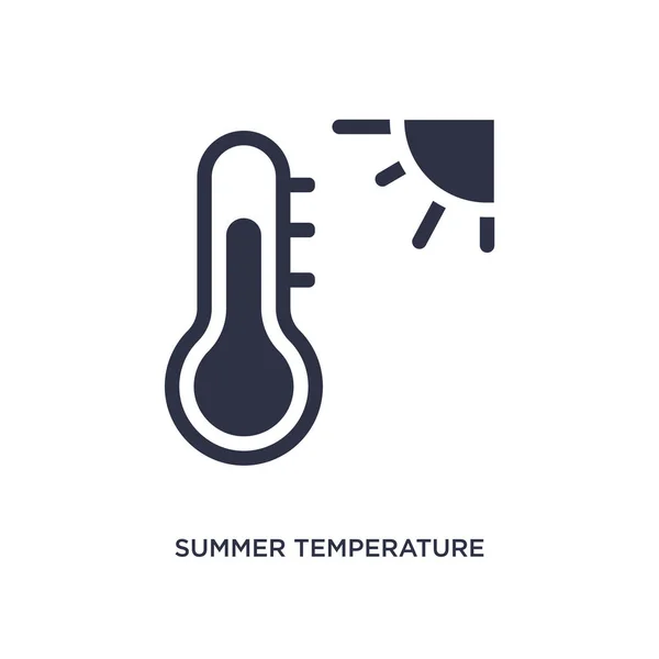 Yaz Sıcaklığı Izole Simgesi Yaz Kavram Basit Öğe Örnek Sıcaklık — Stok Vektör