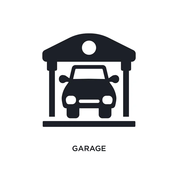 Icône Isolée Garage Illustration Élément Simple Des Icônes Concept Immobilier — Image vectorielle