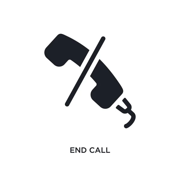 Ende Anruf Isoliert Symbol Einfache Elementillustration Aus Botschaftssymbolen End Call — Stockvektor