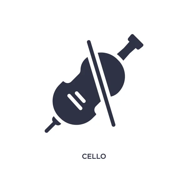 Icono Violonchelo Ilustración Elementos Simples Desde Concepto Musical Cello Diseño — Vector de stock