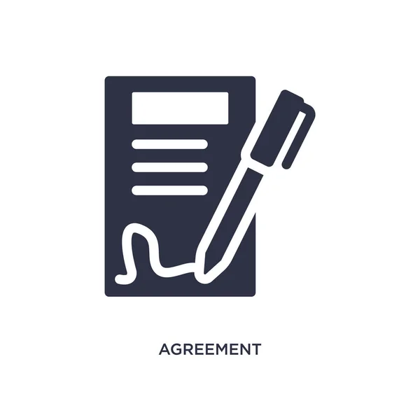 Agreement icon on white background. Simple element illustration — Stock Vector