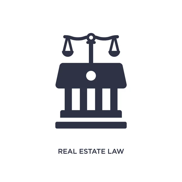 Ícone da lei imobiliária no fundo branco. Elemento simples illustr — Vetor de Stock