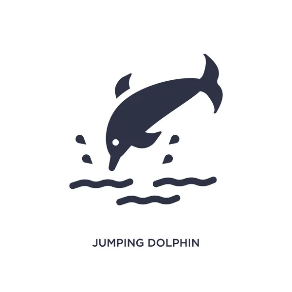 Skoky Delfínů Izolované Ikonu Jednoduchý Prvek Obrázku Letní Konceptu Skoky — Stockový vektor