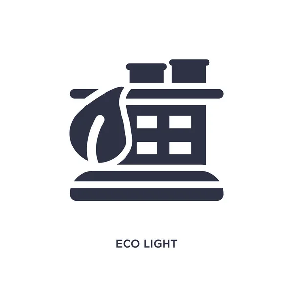 Eco light Symbol auf weißem Hintergrund. einfache Elementillustration — Stockvektor