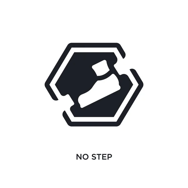 Kein Schritt Isoliert Symbol Einfache Elementillustration Aus Symbolen Des Zeichenkonzepts — Stockvektor