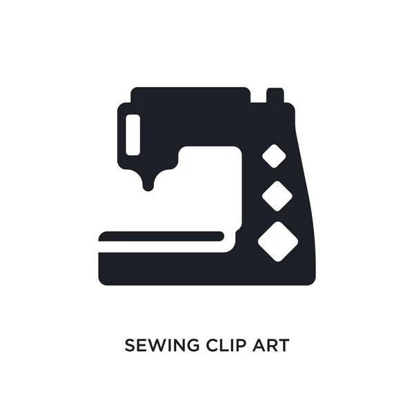 Sewing Clip Art Isolated Icon Simple Element Illustration Sew Concept — Stock Vector