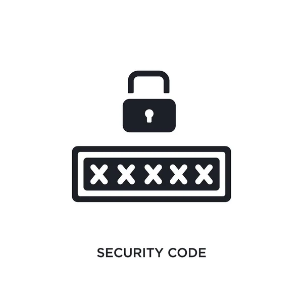 Código Seguridad Icono Aislado Ilustración Elementos Simples Iconos Concepto Hogar — Vector de stock