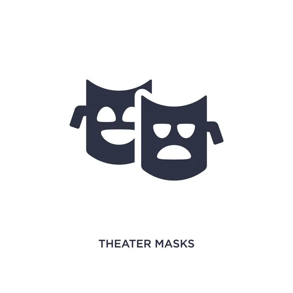Masque Théâtre Icône Isolée Illustration Simple Élément Concept Brésilien Masques — Image vectorielle