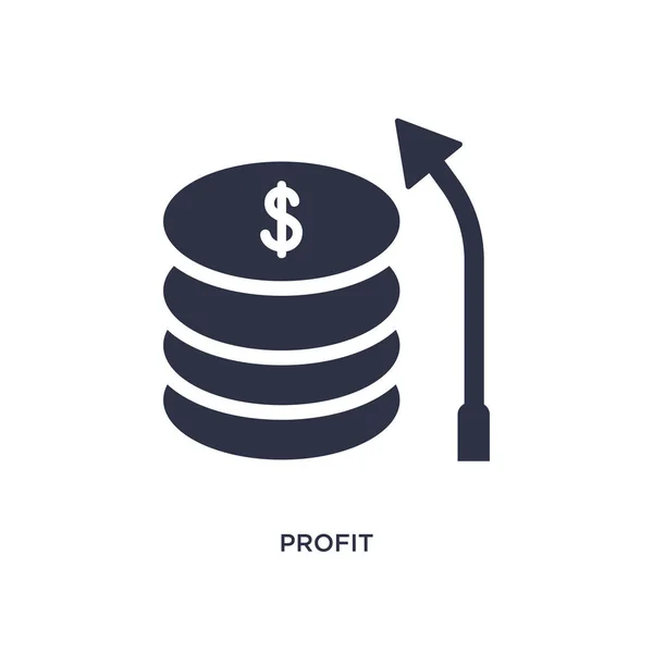 Ícone de lucro no fundo branco. Elemento simples ilustração fro — Vetor de Stock