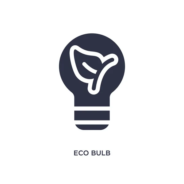 Eco bulb icon on white background. Simple element illustration f — Stock Vector