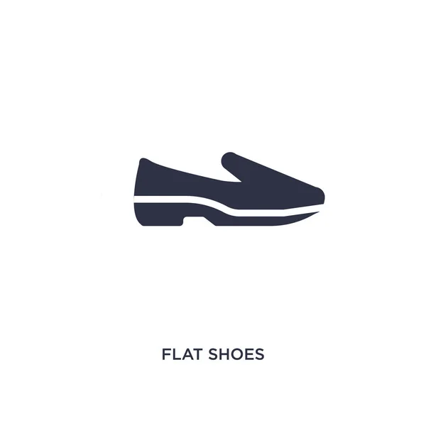 Płaskie buty ikona na białym tle. Prosty element ilustracja — Wektor stockowy