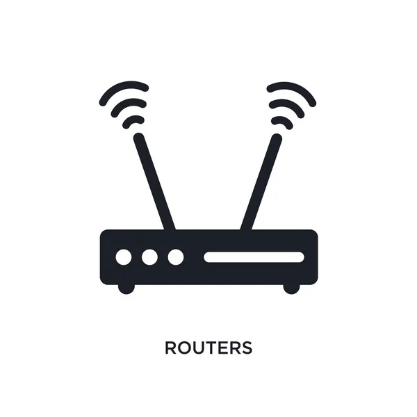 Routers Icono Aislado Ilustración Elementos Simples Iconos Concepto Tecnología Routers — Vector de stock