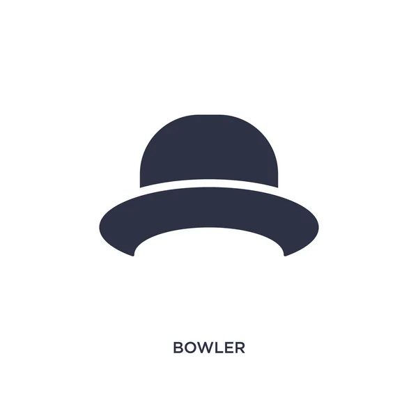 Bowler icon on white background. Simple element illustration fro — Stock Vector