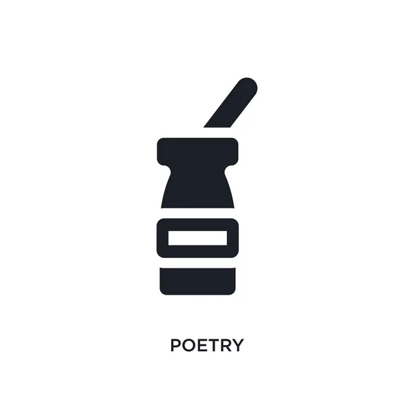 Poesía icono aislado. ilustración simple elemento de museo co — Vector de stock