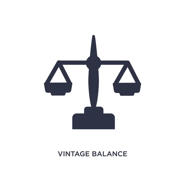 Ikona balansu Vintage na białym tle. Prosty element ilustr — Wektor stockowy