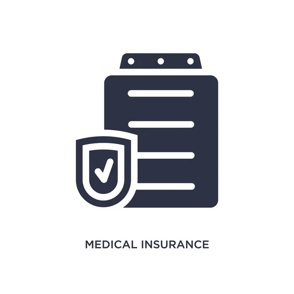 医疗保险图标 简单的元素例证从医学概念 白色背景下的医疗保险可编辑符号设计 可用于网络和移动设备 — 图库矢量图片