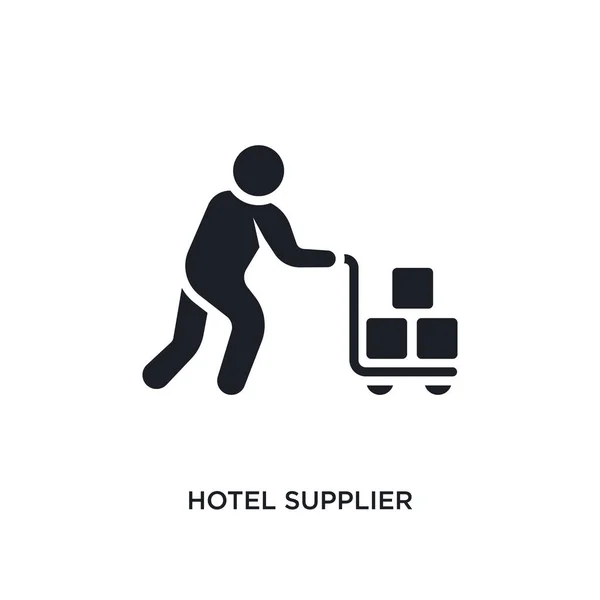 Hotel ikona na białym tle dostawcy. prosty element ilustracja z h — Wektor stockowy