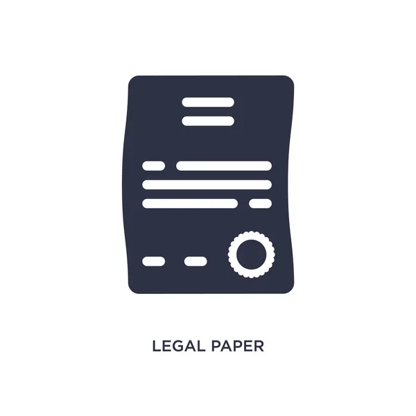 Beyaz arka plan üzerinde yasal kağıt simgesi. Basit öğe illustratio — Stok Vektör