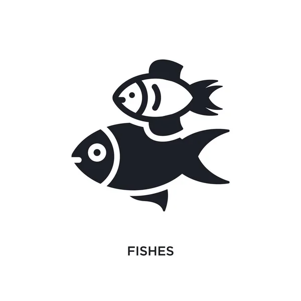 Fishes isolated icon. simple element illustration from nautical — Stock Vector