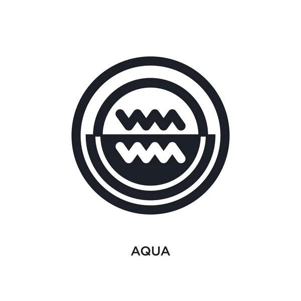 Aqua Isolated Icon Simple Element Illustration Zodiac Concept Icons Aqua — Stock Vector