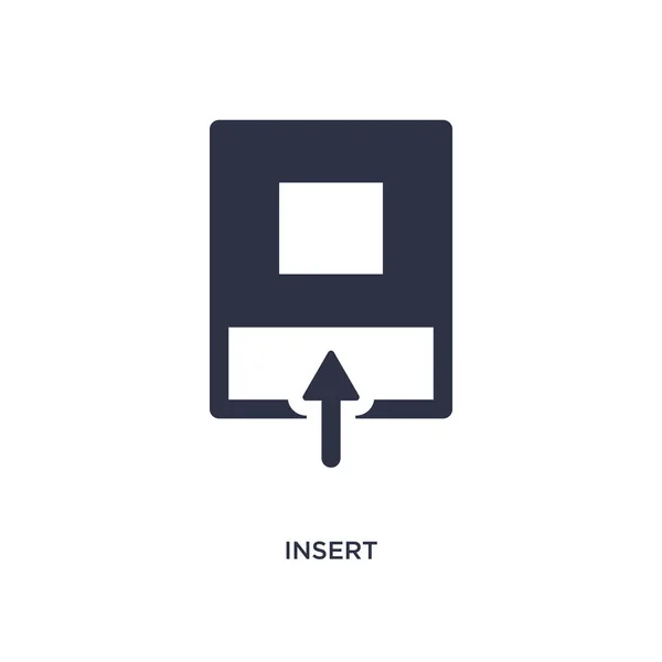 Insertar icono sobre fondo blanco. Elemento simple ilustración fro — Vector de stock