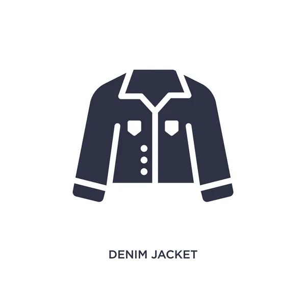 Значок джинсовой куртки на белом фоне. Простые иллюстрации элементов — стоковый вектор