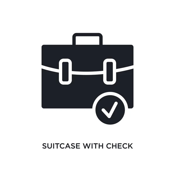 Suitcase Check Isolated Icon Simple Element Illustration Ultimate Glyphicons Concept — Stock Vector