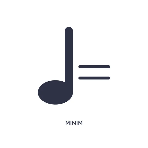 Minim Icoon Eenvoudige Element Illustratie Van Muziek Media Concept Minim — Stockvector